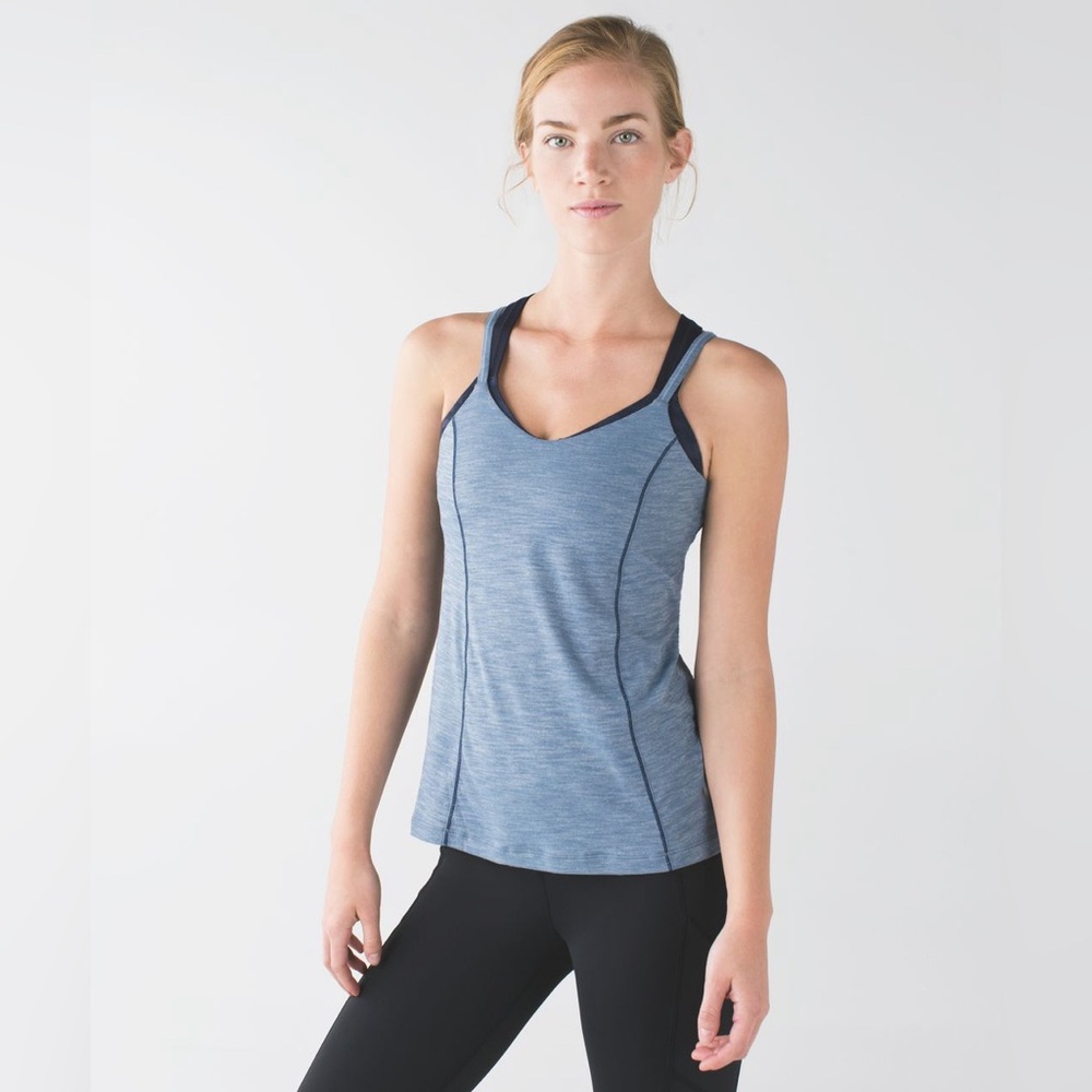 Lululemon Run For Gold Tank Activewear Yoga Workout Gym Running Training